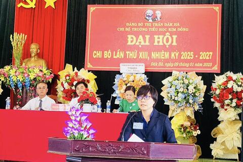 ĐẠI HỘI CHI BỘ ĐIỂM CỦA ĐẢNG BỘ THỊ TRẤN ĐĂK HÀ - HUYỆN ĐĂK HÀ
