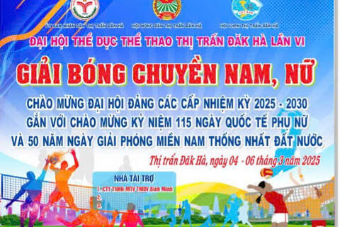 THÔNG BÁO THỜI GIAN ĐỊA ĐIỂM TỔ CHỨC GIẢI BÓNG CHUYỀN NAM, NỮ TRONG KHUÔN KHỔ ĐẠI HỘI TDTT THỊ TRẤN LẦN THỨ VI NĂM 2025